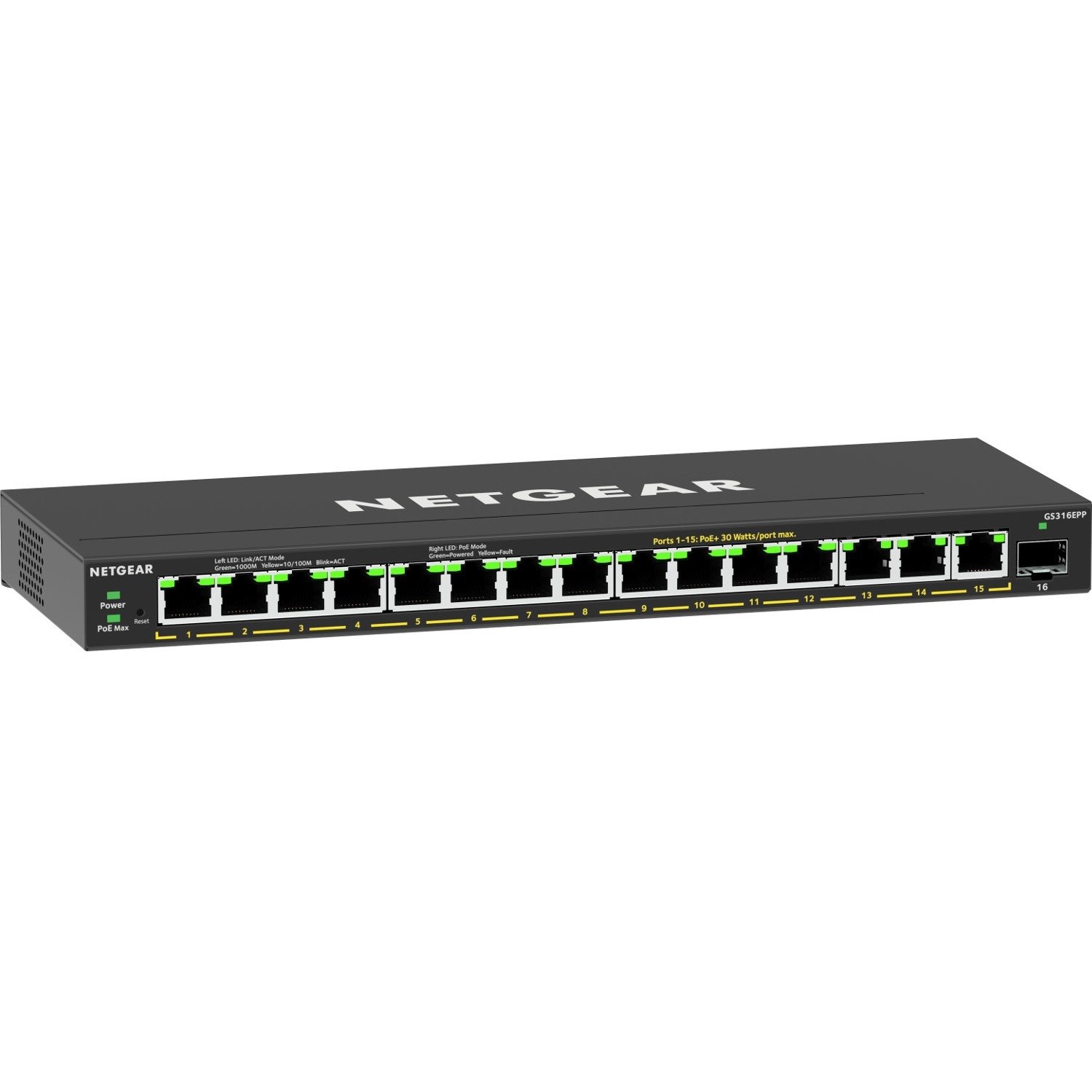 Netgear GS316EPP 15 Ports Manageable Ethernet Switch