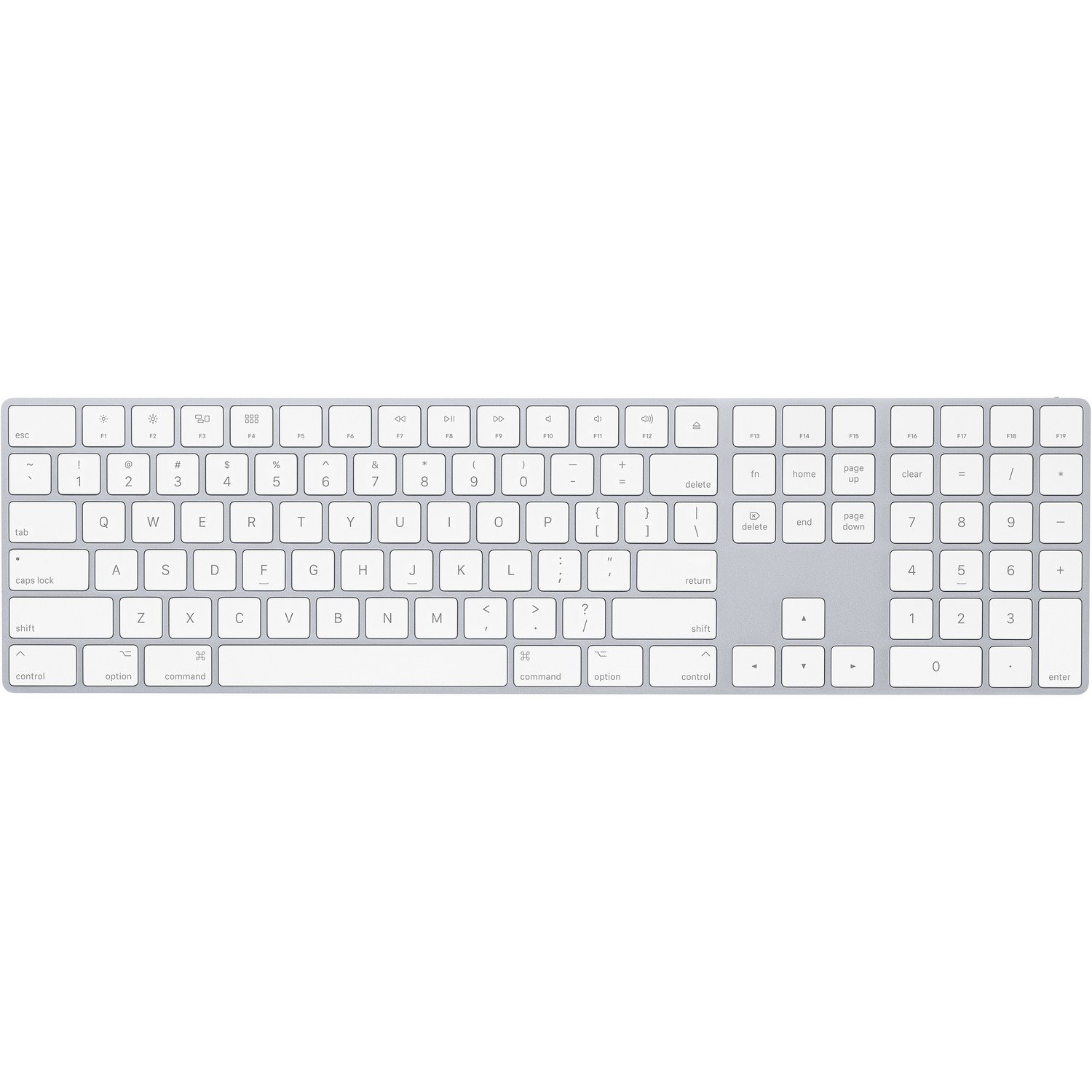 Apple Magic Keyboard - Wireless Connectivity - English (UK) - QWERTY Layout - Silver, White