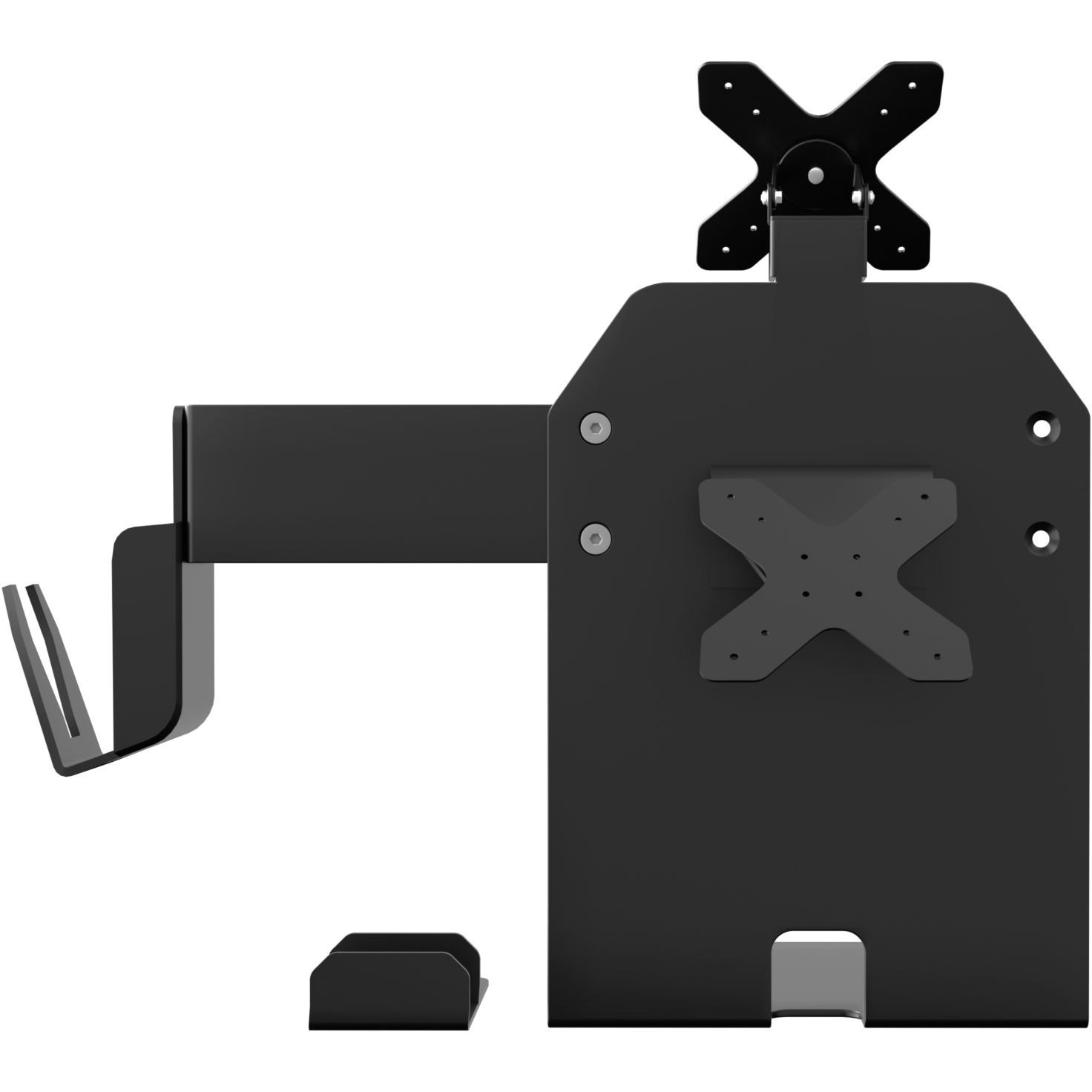 CTA Digital VESA Dual Plate POS Station with Printer Stand, Magnetic Scanner Holder, Card Reader Holder