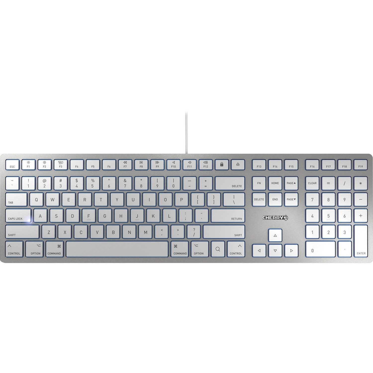 CHERRY KC 6000 SLIM FOR MAC Silver/White Wired Keyboard