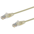 StarTech.com 1 m CAT6 Cable - Slim CAT6 Patch Cord - Grey - Snagless RJ45 Connectors - Gigabit Ethernet Cable - 28 AWG (N6PAT100CMGRS)