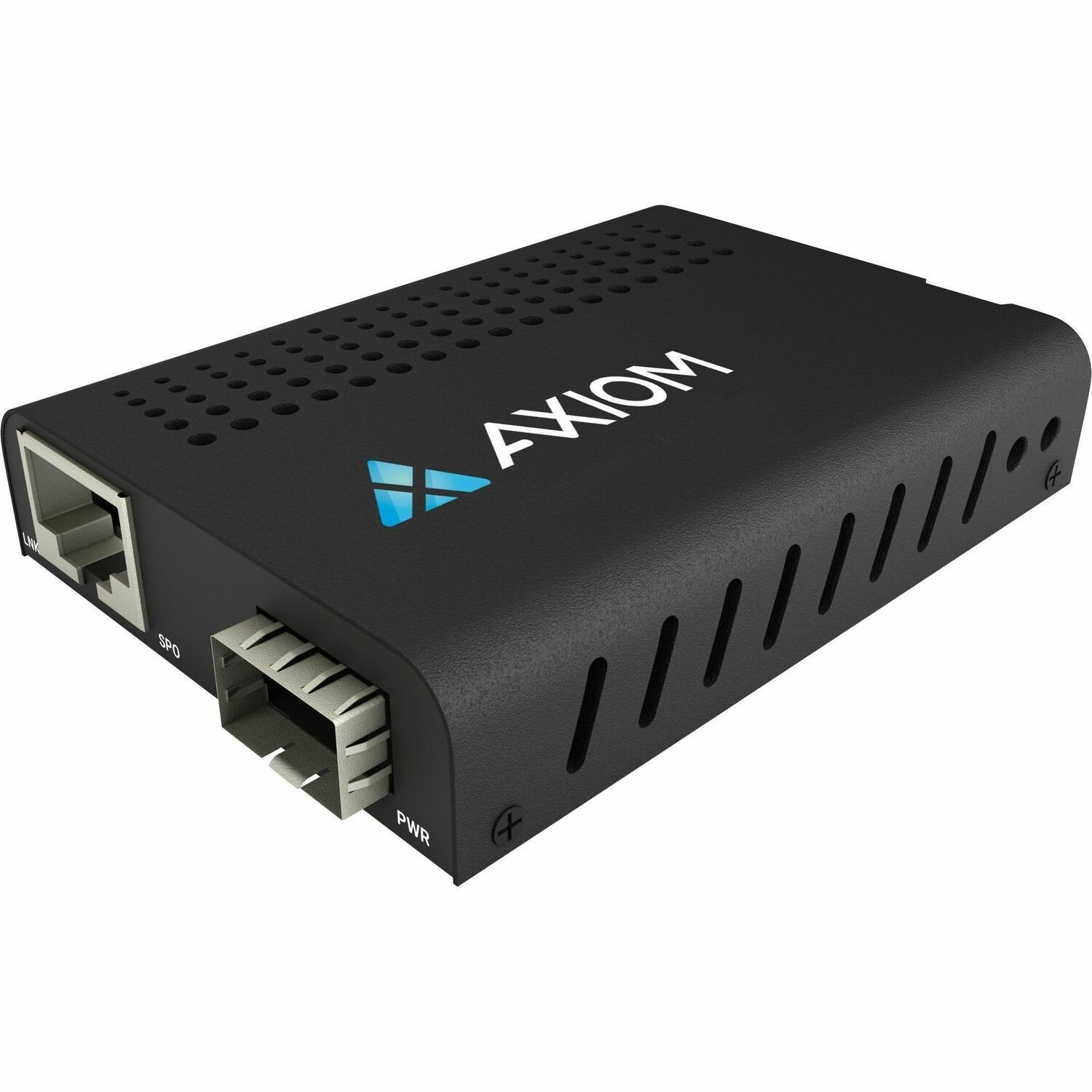 Axiom Mini 100Mbs RJ45 to SFP Fiber Media Converter - Open SFP Port - TAA Compliant
