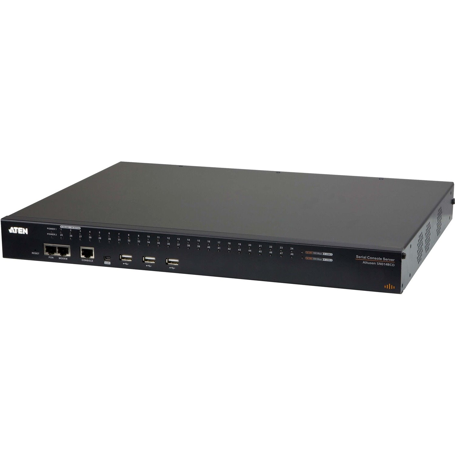 ATEN 48-Port Serial Console Server with Dual Power/LAN