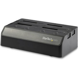 StarTech.com 4-Bay USB to SATA Hard Drive Docking Station, USB 10Gbps, External 2.5/3.5" SSD/HDD Dock, SATA III, Hot-Swap, Top-Loading