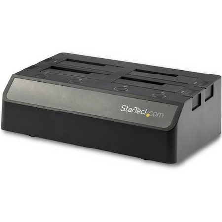 StarTech.com 4-Bay USB to SATA Hard Drive Docking Station, USB 10Gbps, External 2.5/3.5" SSD/HDD Dock, SATA III, Hot-Swap, Top-Loading