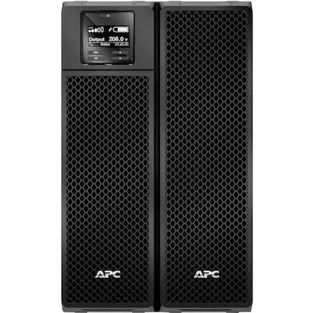APC Smart-UPS On-Line, 8kVA/8kW, Tower, 208V, 6x C13+4x C19 IEC outlets, Network Card+SmartSlot, Extended runtime, W/O rail kit