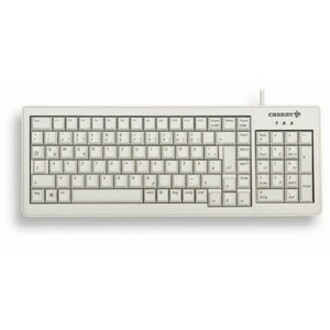 CHERRY G84-5200 XS Keyboard - Cable Connectivity - PS/2, USB Interface - German - Light Grey