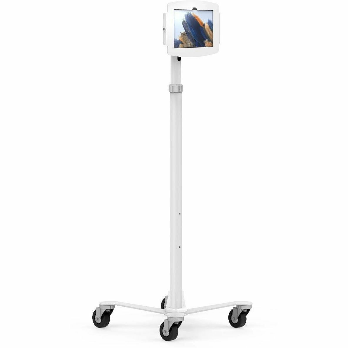 Compulocks Galaxy Tab A8 10.5In Space Enclosure Medical Rolling Cart Extended White