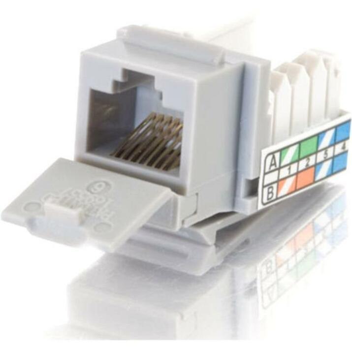 C2G 90&deg; Cat5E RJ45 UTP Keystone Jack - Gray