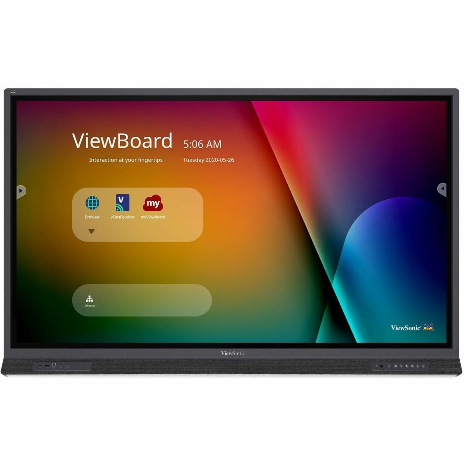 ViewSonic ViewBoard IFP6552-1TAA - 4K TAA Compliant Interactive Display with Integrated Software - 400 cd/m2 - 65"