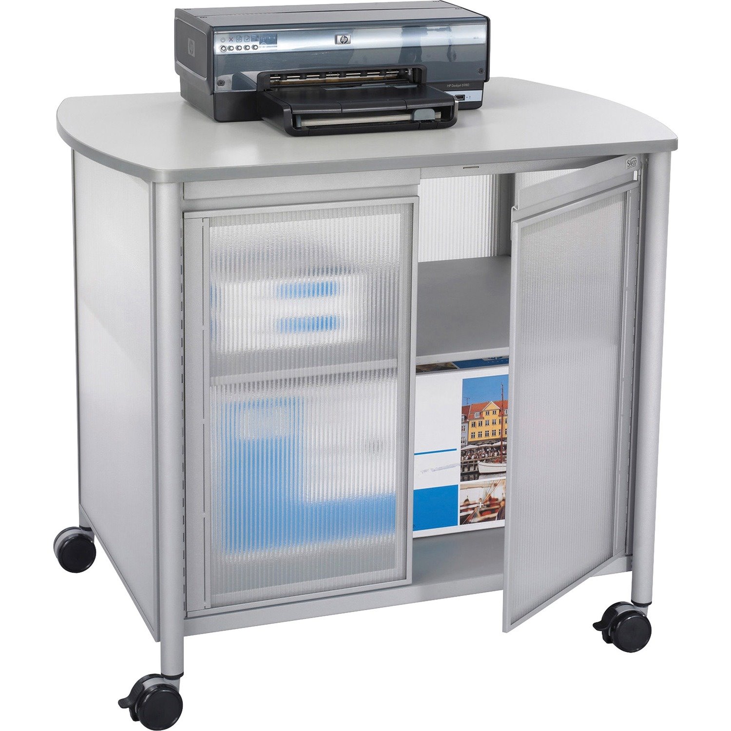 Safco Impromptu Deluxe Machine Stand with Doors