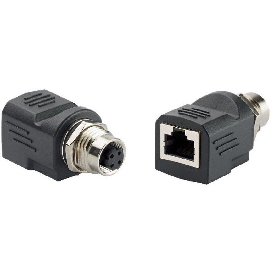IndustrialNet Industrial M12 D-Code to RJ45 Coupler Adapter