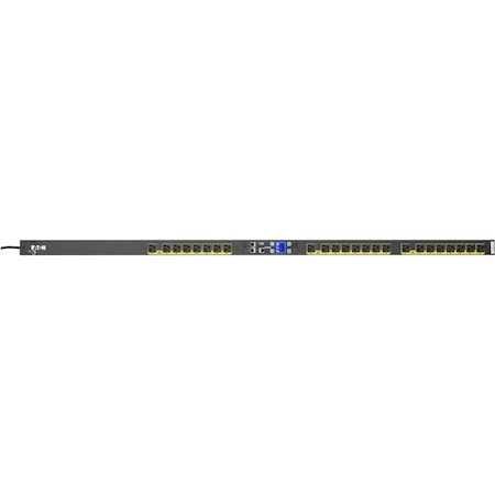 Eaton Managed rack PDU, 0U, 5-20P, L5-20P input, 1.92 kW max, 120V, 16A, 10 ft cord, Black, Single-phase, Outlets: (24) 5-20R