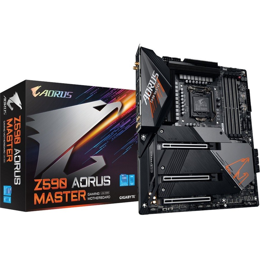 GIGABYTE Ultra Durable Z590 AORUS MASTER Desktop Motherboard - Intel Z590 Chipset - Socket LGA-1200 - Intel Optane Memory Ready - ATX