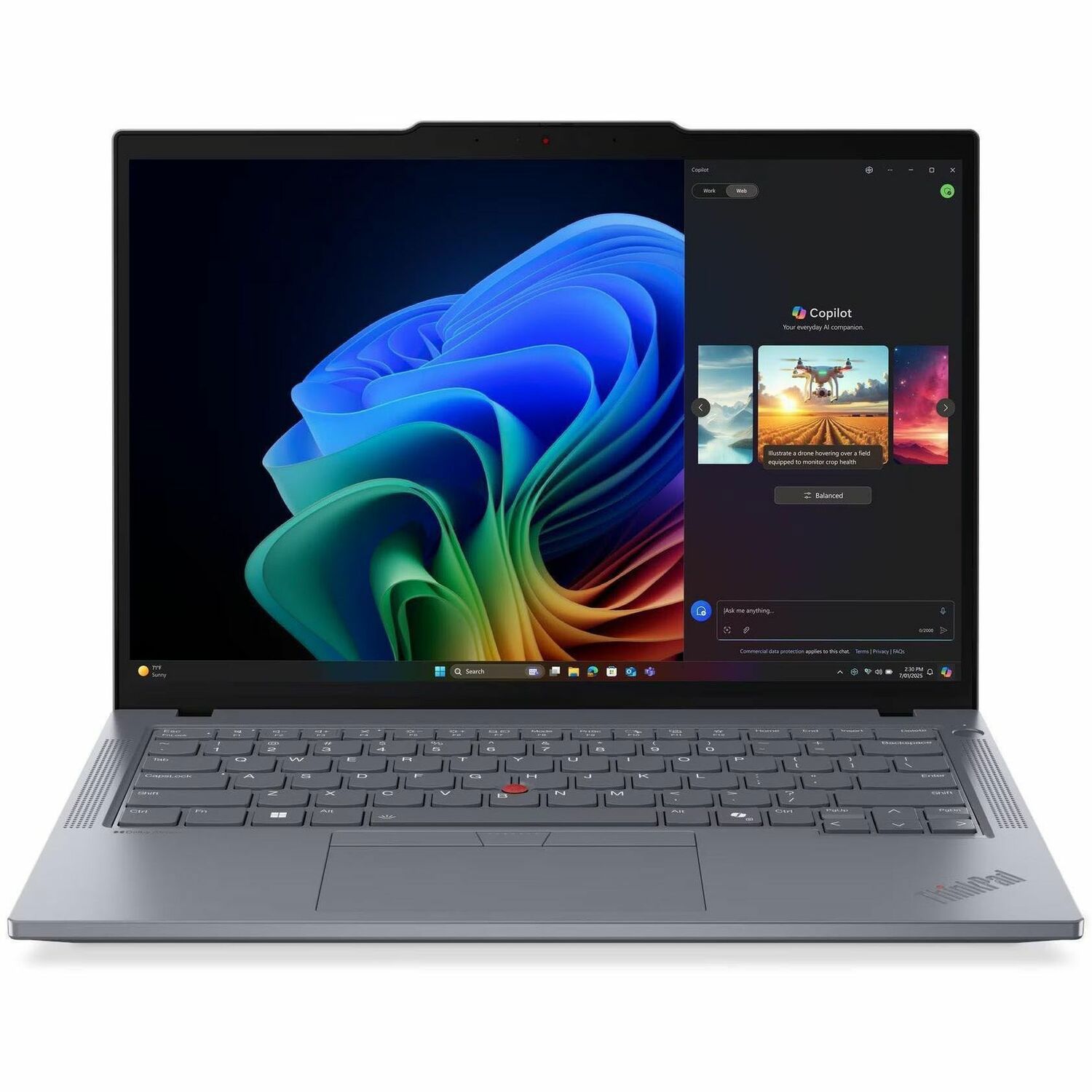 Lenovo ThinkPad T14 Gen 6 21QJ00CRUS 14" Copilot+ PC Notebook - WUXGA - 60 Hz - AMD Ryzen AI 5 PRO 340 - 16 GB - 256 GB SSD - English Keyboard - Gray