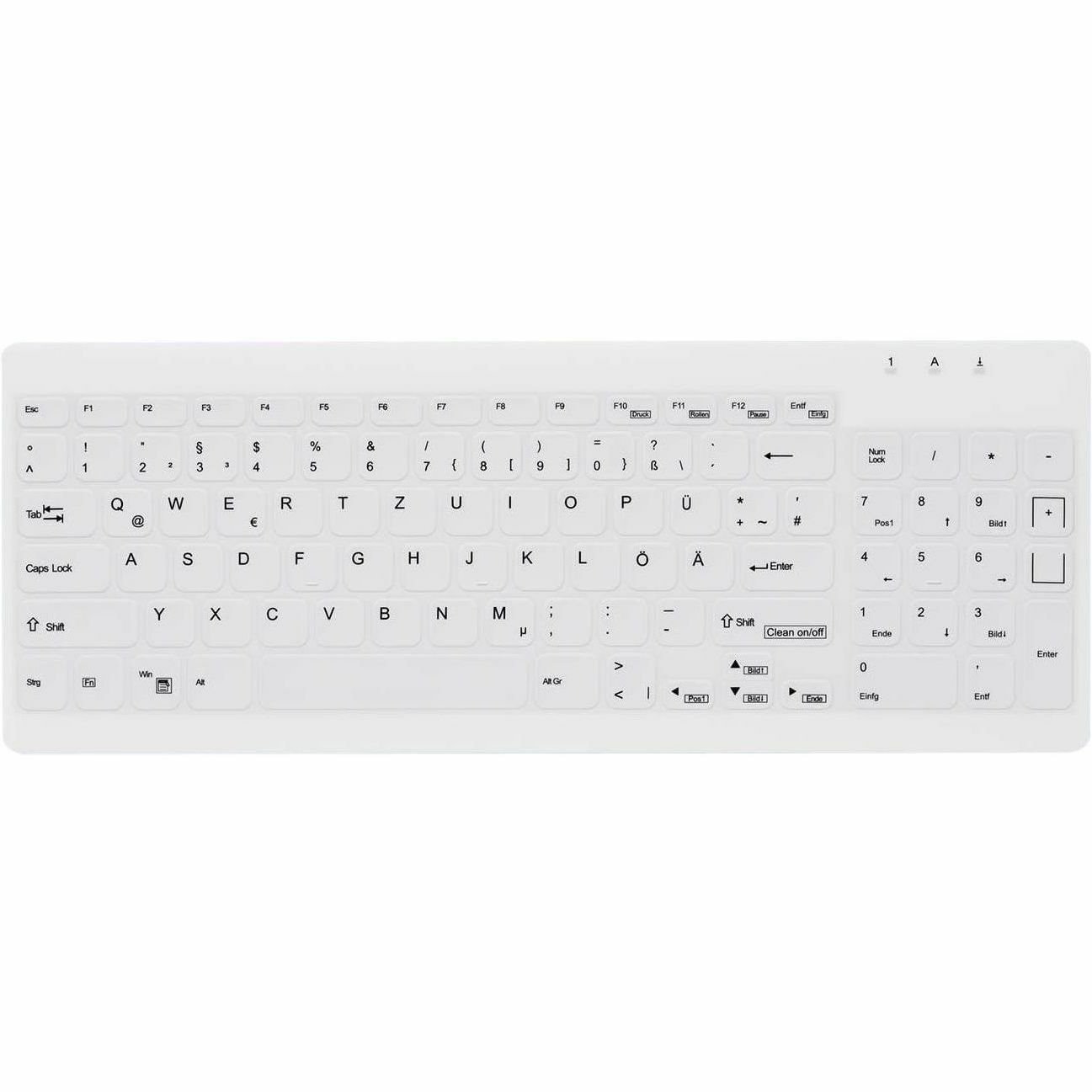 Active Key Keyboard - Cable Connectivity - USB 1.1 Type A Interface - English (US) - White