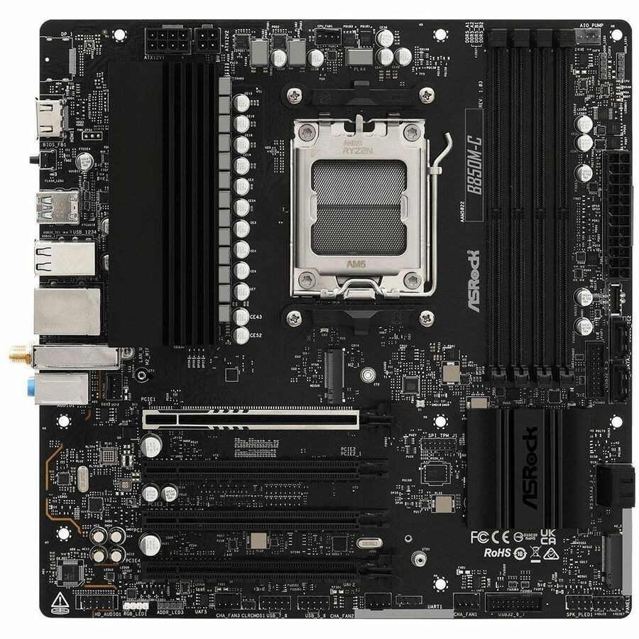 ASRock Ultra Durable B850M-C Desktop Motherboard - AMD B850 Chipset - Socket AM5 - Micro ATX