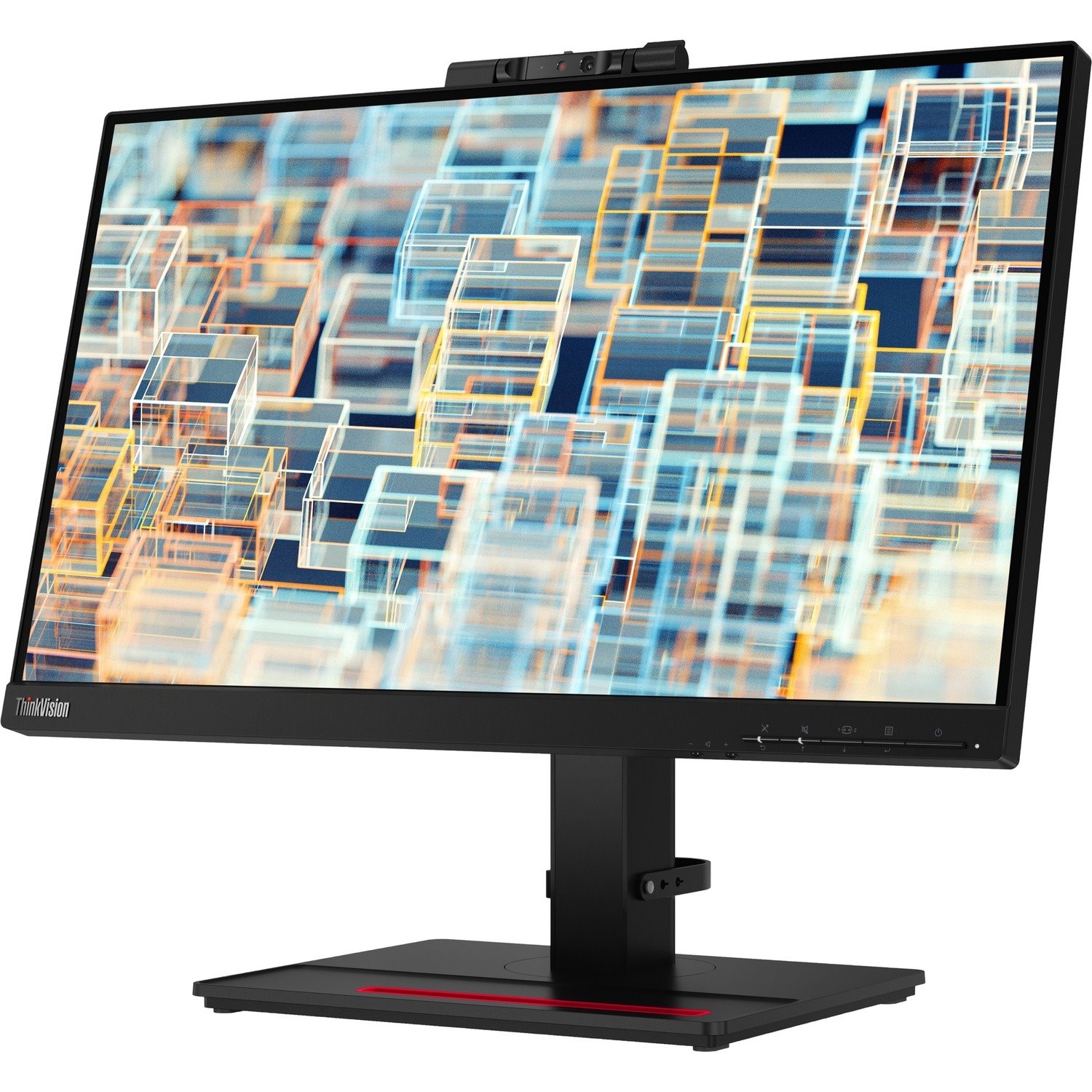 Lenovo ThinkVision T22v-20 22" Class Webcam Full HD LED Monitor - 16:9 - Raven Black