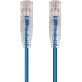Monoprice SlimRun Cat6 28AWG UTP Ethernet Network Cable, 10ft Blue
