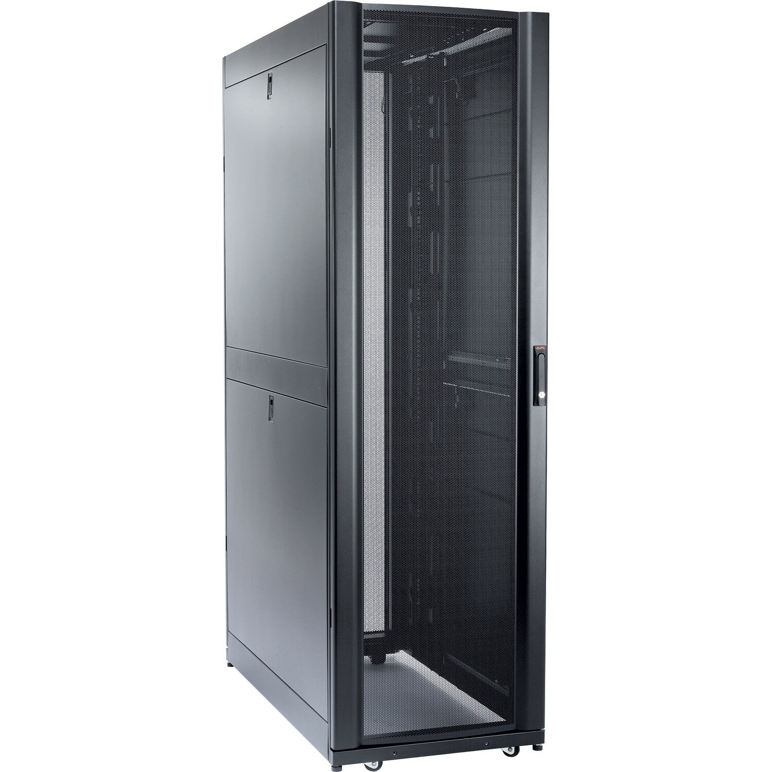 APC by Schneider Electric NetShelter SX 48U Floor Standing Rack Cabinet for Server - 482.60 mm Rack Width - Black