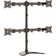 StarTech.com Quad Monitor Stand, Crossbar, Steel, Monitors up to 27" (17.6lb/8kg), VESA Monitor, Computer Monitor Stand, Monitor Arm