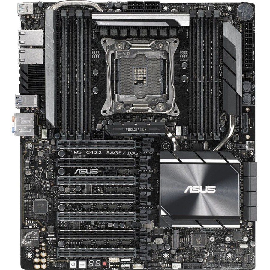 Asus WS C422 SAGE/10G Workstation Motherboard - Intel C422 Chipset - Socket R4 LGA-2066 - SSI CEB