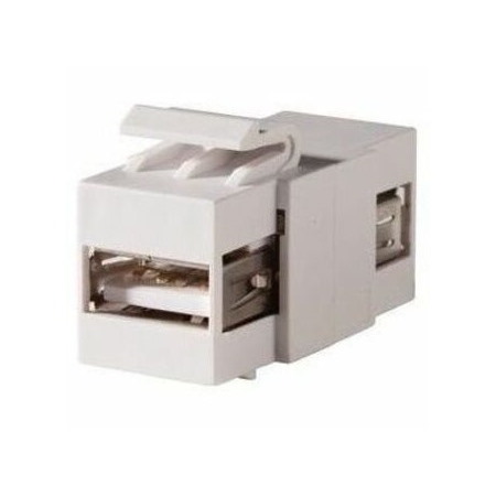 Ortronics Keystone, USB Type A-A, Feed-Thru, Fog White