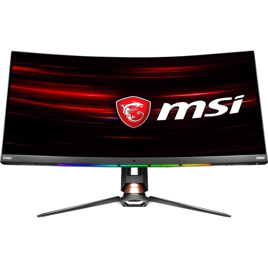 MSI Optix MPG341CQR 34" Class Webcam UW-QHD Curved Screen Gaming LCD Monitor - 21:9 - Gray