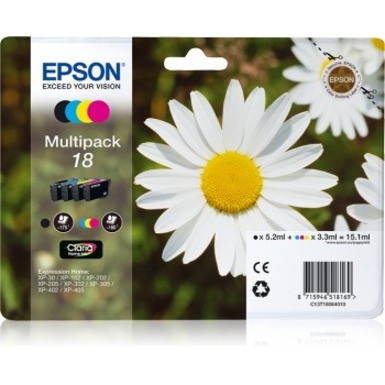 Epson Claria Home Inkjet Ink Cartridge - Black, Cyan, Magenta, Yellow - 4 / Pack