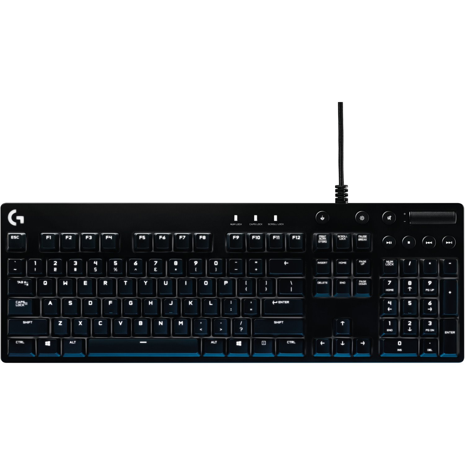 Logitech Orion Blue G610 Keyboard - Cable Connectivity - USB 2.0 Interface - QWERTY Layout