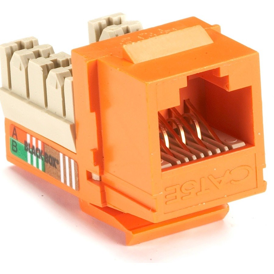 Black Box GigaBase Plus CAT5e Keystone Jack - Unshielded, RJ45, Orange