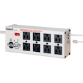 Eaton Tripp Lite Series Isobar 8-Outlet Surge Protector, 12 ft. Cord with Right-Angle Plug, 3840 Joules, Diagnostic LEDs, Tel/Fax/Modem, Metal