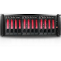 RAIDage JAGE412HDRD Drive Enclosure 12Gb/s SAS, SATA/600 - Mini-SAS HD Host Interface - 4U Rack-mountable - Black, Red