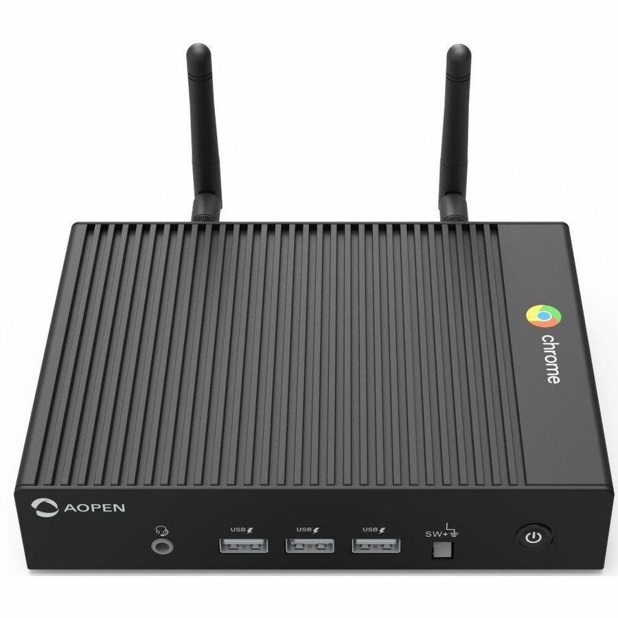 AOPEN Chromebox Mini 2 - AI Ready - 3 Year Warranty Included - Intel Celeron N4500 - Fanless - Ventless - 8 GB RAM - 32 GB eMMC - Military-grade