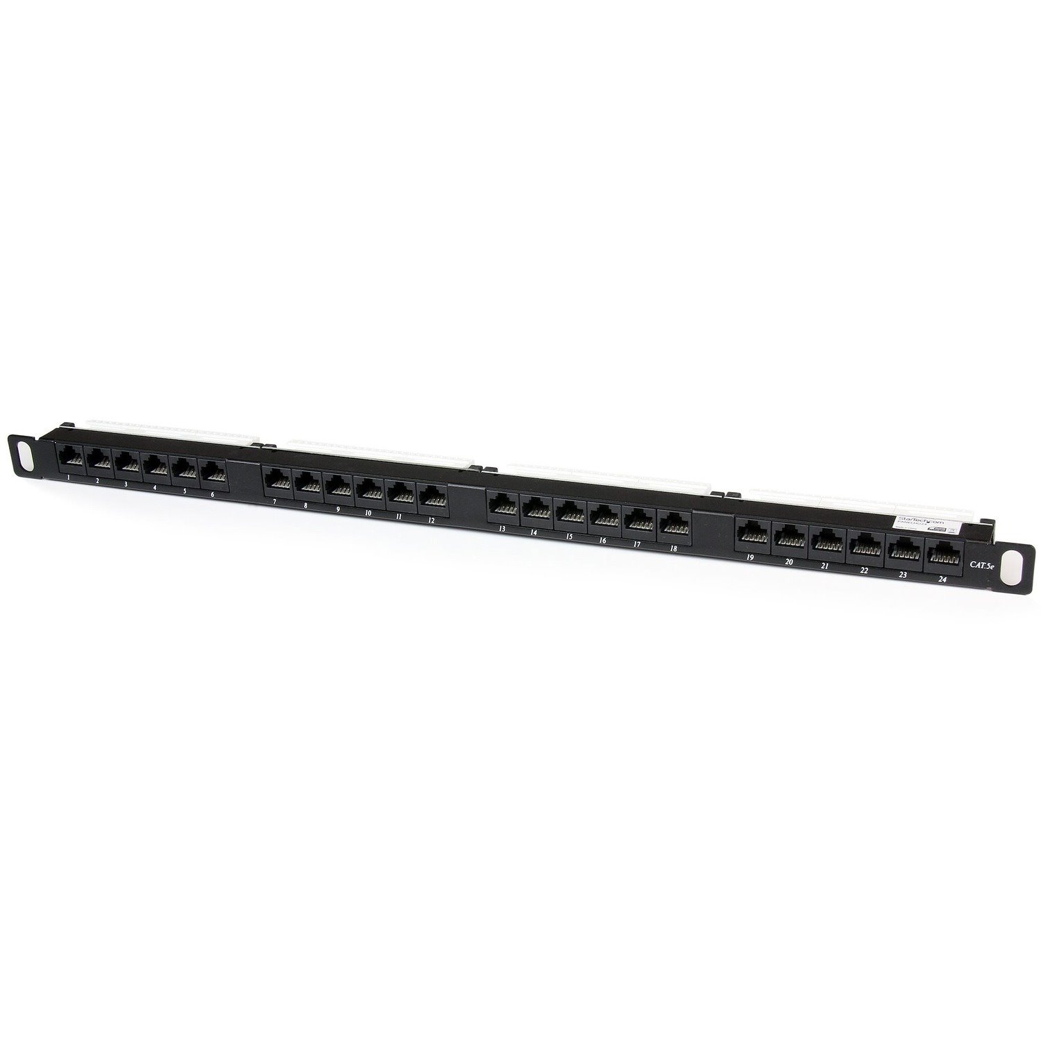 StarTech.com 24 Port 0.5U Cat5e Patch Panel - RJ45 Ethernet Rackmount Cat 5e 110 Patch Panel