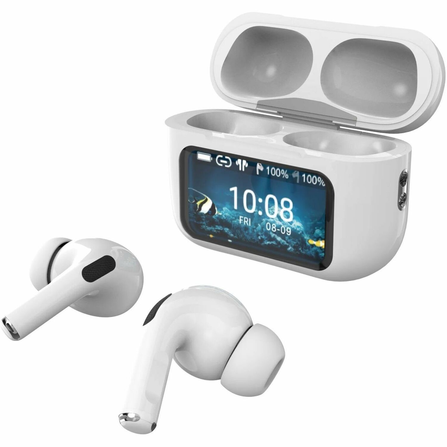 Supersonic Iq Sound Anc+Enc Earbuds White