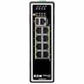 Eaton Tripp Lite Series 8-Port Managed Industrial Gigabit Ethernet Switch - Layer 2, 1 Gbps, PoE+ 30W, -40° to 75°C, DIN Mount, TAA