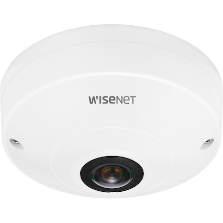 Wisenet QNF-8010 6 Megapixel Indoor Network Camera - Color - Fisheye - White