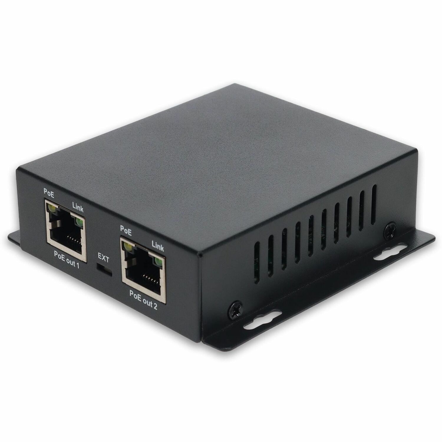 AddOn 90W GigabitPoEExtender:1-PortIn/ 2-PortOut10/100/1000MPoECopperEthernetRJ45ExtenderforCat5eorBetter.