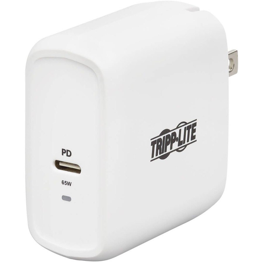 Eaton Tripp Lite Series Compact USB-C Wall Charger - GaN Technology, 65W PD Charging, White