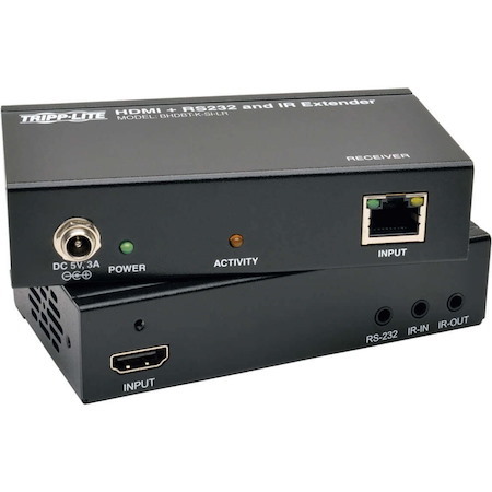 Eaton Tripp Lite Series HDBaseT HDMI Over Cat5e/6/6a Extender Kit with Serial and IR Control, 4K x 2K 30 Hz UHD / 1080p 60 Hz, Up to 328 ft. (100 m), TAA