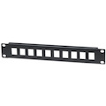 Patch Panel, Blank, 10" , 1U, 10-Port, Black