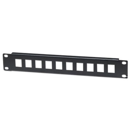 Patch Panel, Blank, 10" , 1U, 10-Port, Black