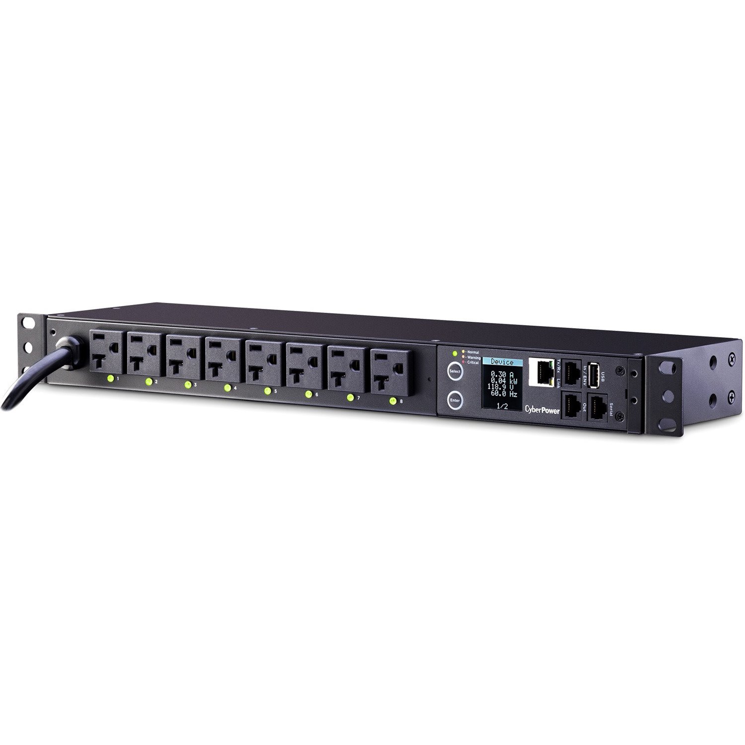 CyberPower PDU81002 100 - 120 VAC 20A Switched Metered-by-Outlet PDU