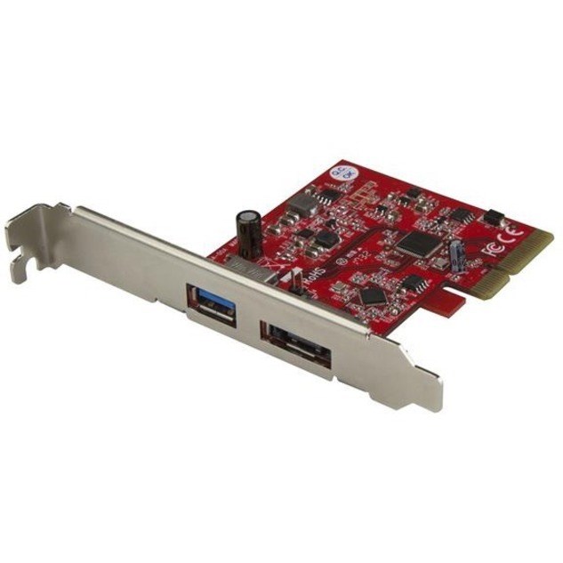 StarTech.com 2 Port USB 3.1 (10Gbps) + eSATA PCI Express Card - 1x USB-A + 1x eSATA - USB3.1 PCIe Card eSATA Card - USB3.1 Expansion Card