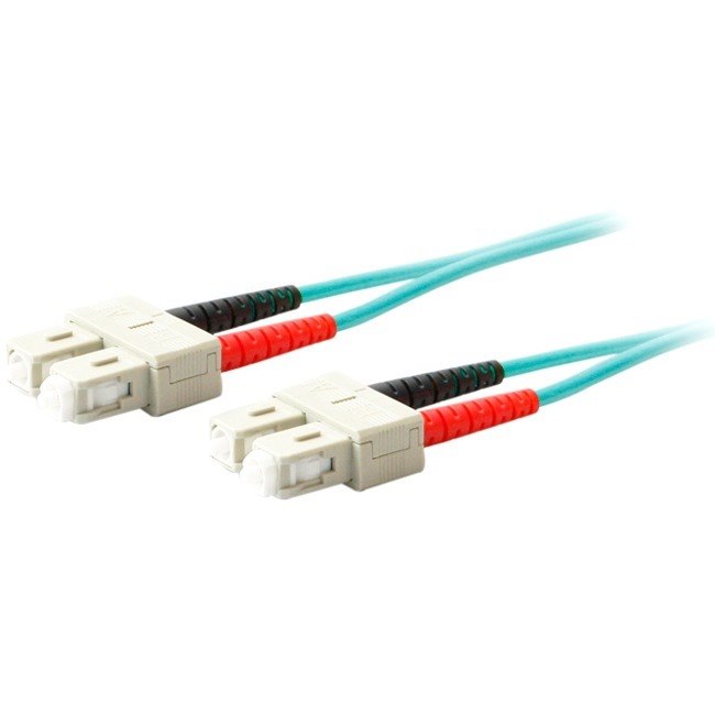 AddOn 2m SC (Male) to SC (Male) Aqua OM4 Duplex Fiber OFNR (Riser-Rated) Patch Cable