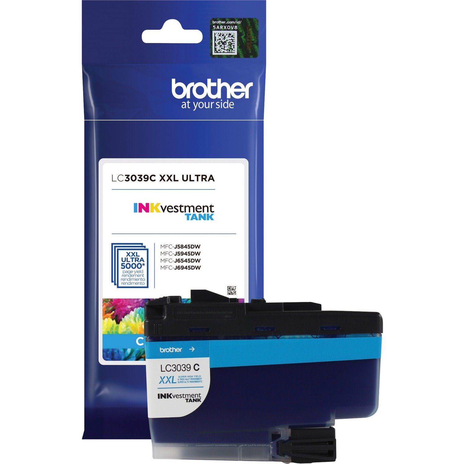 Brother Genuine LC3039C Ultra High-yield Cyan INKvestment Tank Ink Cartridge