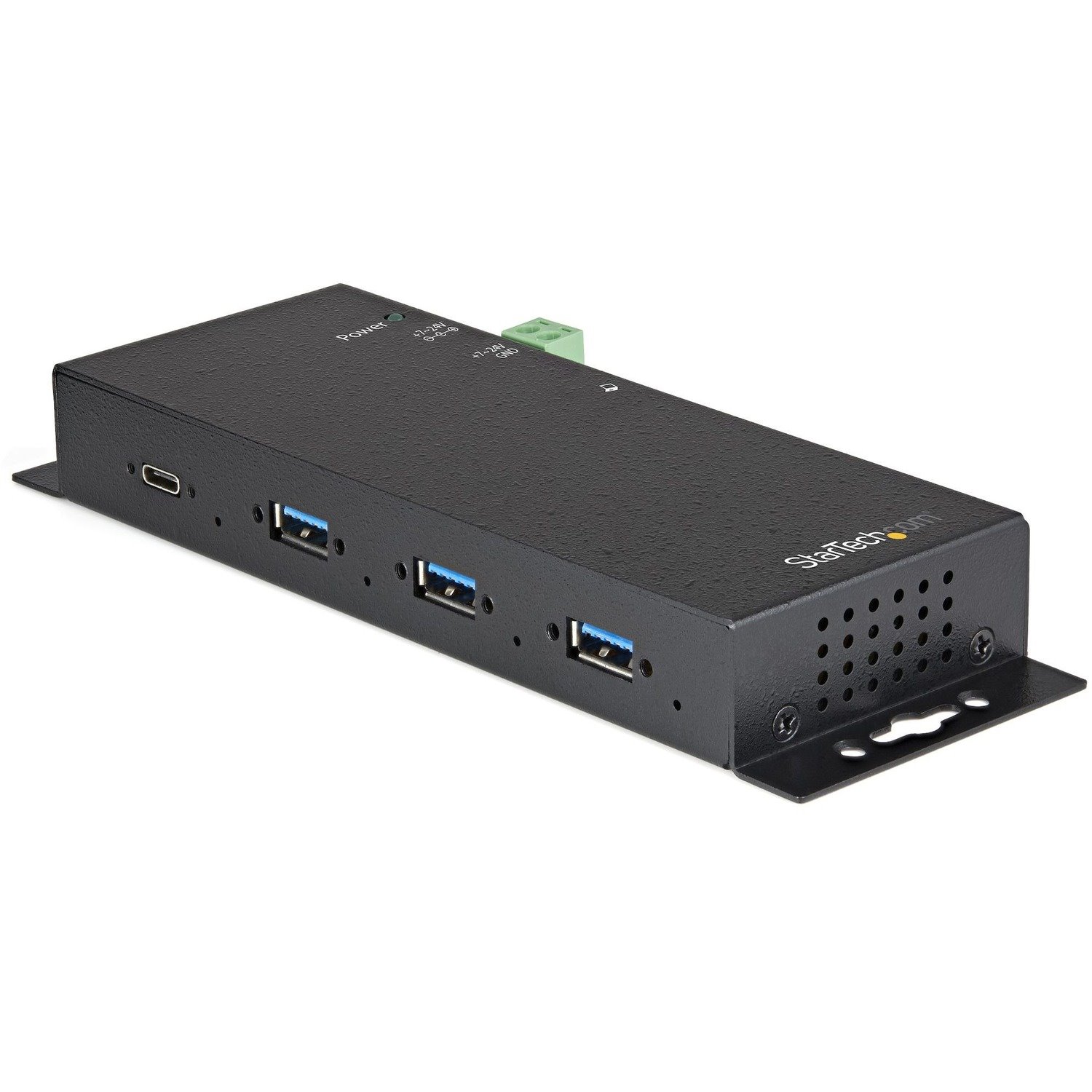 StarTech.com 4 Port USB C Hub 10Gbps - Metal Industrial USB 3.2 Gen 2 Type-C Hub - 3A/1C - USB-C or USB-A Host - Mountable - ESD/Surge