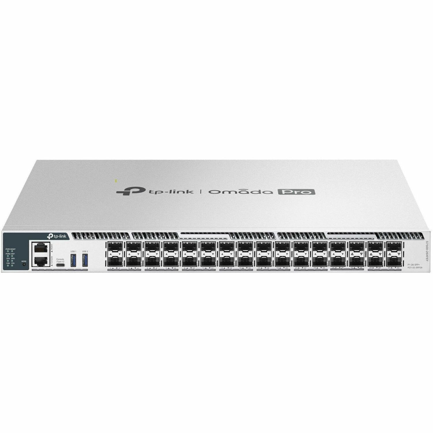 TP-Link Omada Pro 26-Port 10G Stackable L3 Managed Aggregation Switch with 6 25G Slots