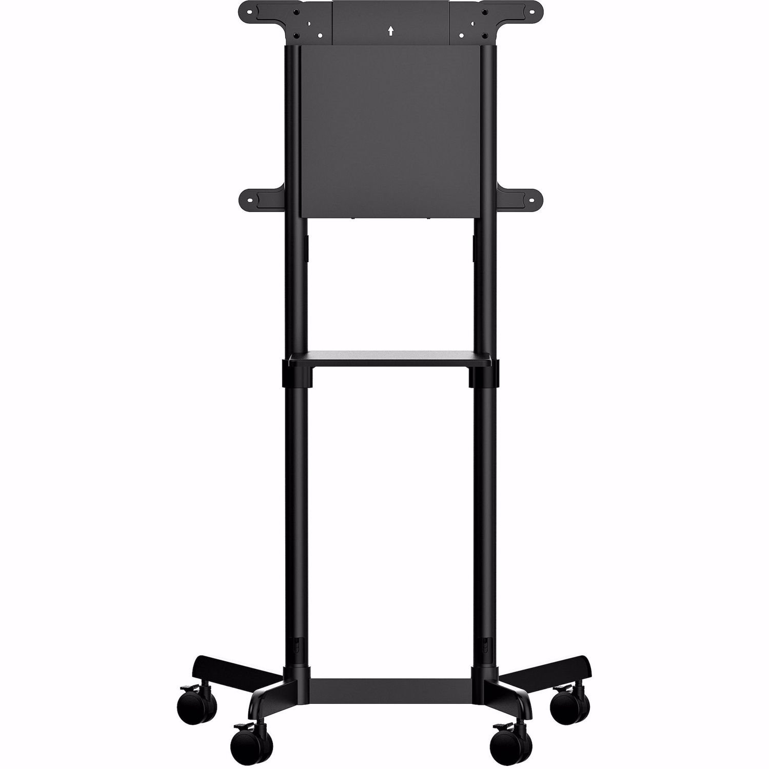 StarTech.com Mobile TV Cart, Portable Rolling TV Stand, 37-70 inch VESA Display Mount (154lb/70kg), Shelf & Storage, Rotate/Tilt Display